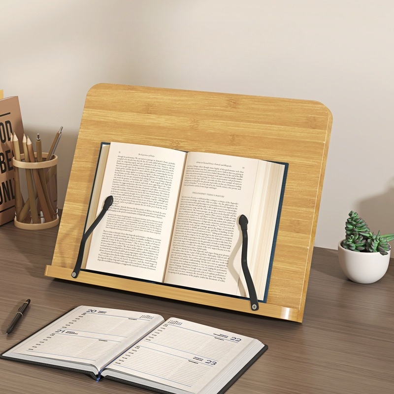 Wooden Reading Book Stand, Mul - Laptop Accessories For Office reseña y precio