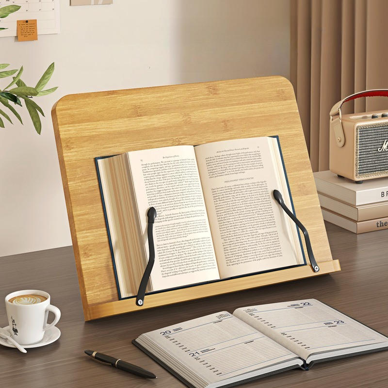 Wooden Reading Book Stand, Mul - Laptop Accessories For Office reseña y precio
