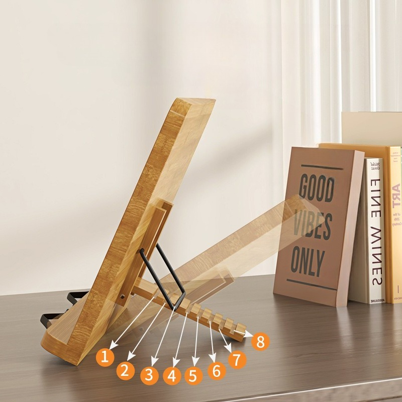 Wooden Reading Book Stand, Mul - Laptop Accessories For Office reseña y precio