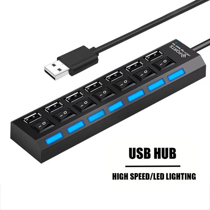 7 Port USB 2.0 Hub Splitter Fo - Laptop Accessories For Office reseña y precio