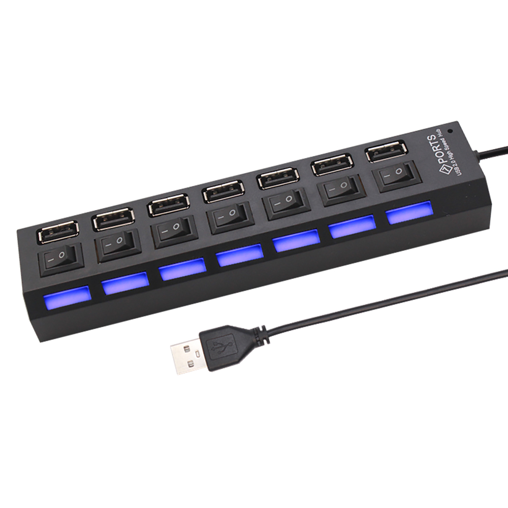 7 Port USB 2.0 Hub Splitter Fo - Laptop Accessories For Office reseña y precio