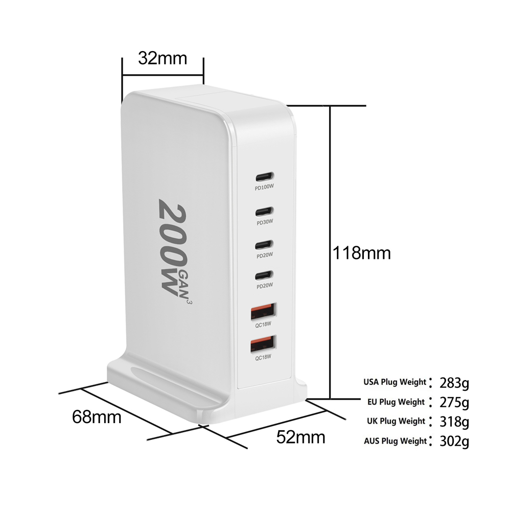 200W 168W Desktop GaN Quick PD - Laptop Accessories Uk reseña y precio