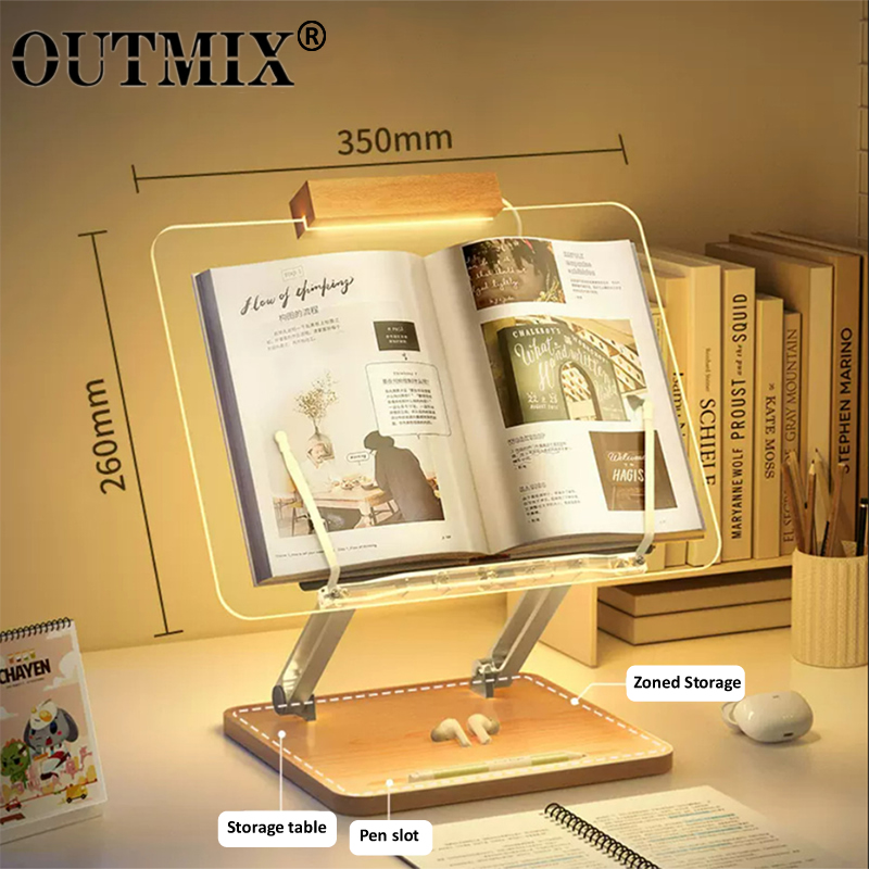 Wooden Reading Stand with Ligh - Laptop Accessories For Office reseña y precio