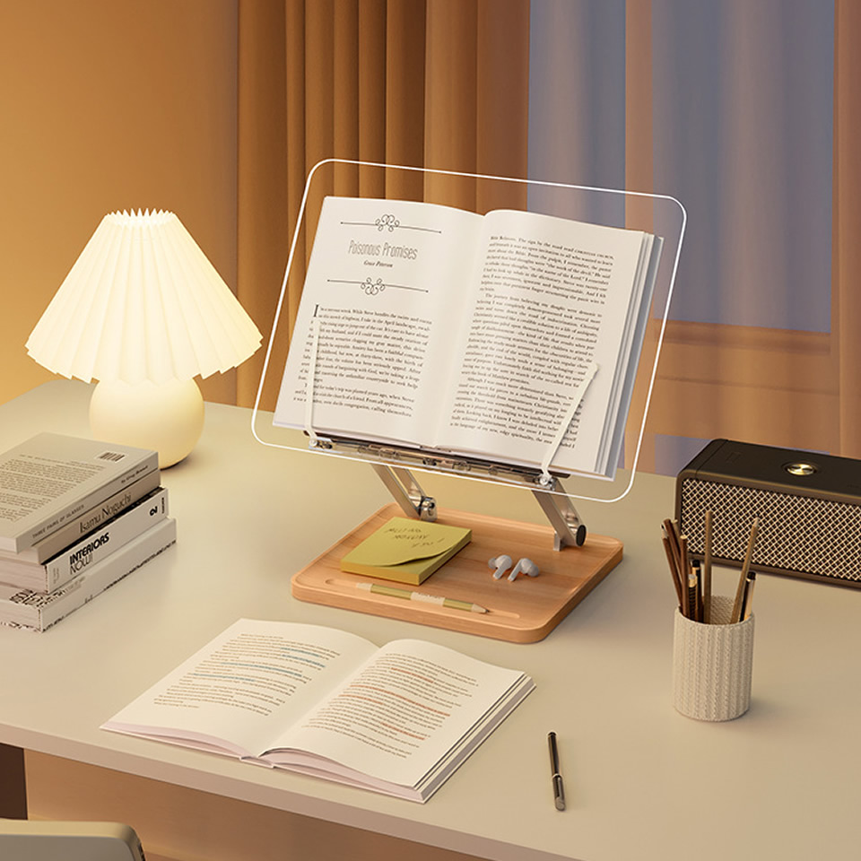 Wooden Reading Stand with Ligh - Laptop Accessories For Office reseña y precio