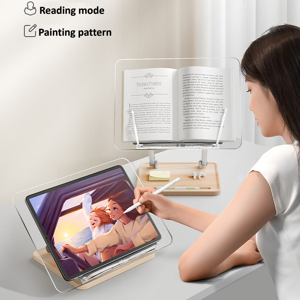 Wooden Reading Stand with Ligh - Laptop Accessories For Office reseña y precio