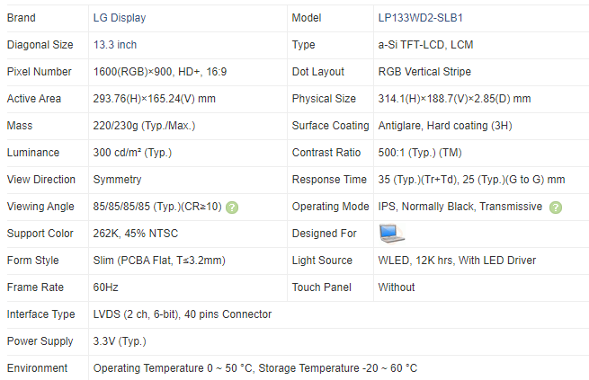 13.3 Inch LP133WD2-SLB1 LCD Di - Laptop Accessories Display reseña y precio